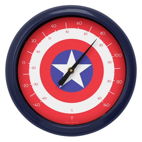 Captain America Shield 10-Inch Thermometer
